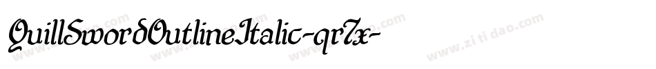 QuillSwordOutlineItalic-qr7x字体转换