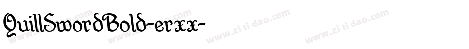 QuillSwordBold-erxx字体转换