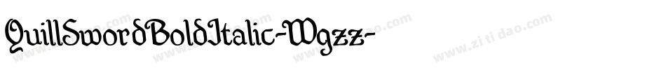 QuillSwordBoldItalic-Wgzz字体转换