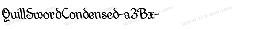 QuillSwordCondensed-a3Bx字体转换