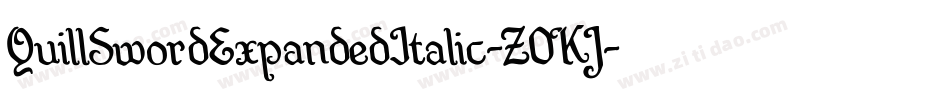 QuillSwordExpandedItalic-Z0KJ字体转换