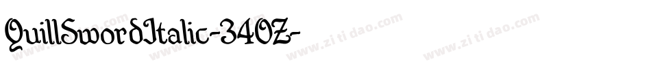 QuillSwordItalic-34OZ字体转换 QuillSwordItalic-34OZ字体转换