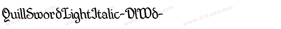QuillSwordLightItalic-DlWd字体转换