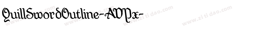 QuillSwordOutline-AVPx字体转换