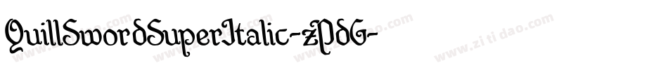 QuillSwordSuperItalic-zPdG字体转换