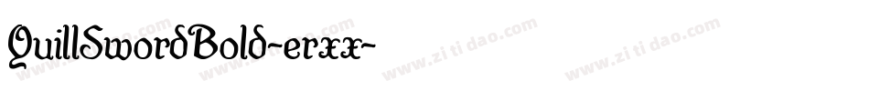 QuillSwordBold-erxx字体转换