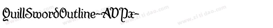 QuillSwordOutline-AVPx字体转换