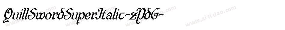 QuillSwordSuperItalic-zPdG字体转换