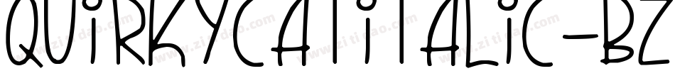 QuirkyCatItalic-BZm5字体转换