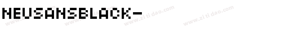 NeuSansBlack字体转换