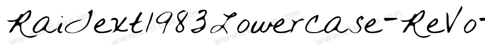 RaiText1983Lowercase-ReVo字体转换