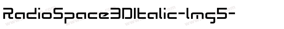 RadioSpace3DItalic-lmg5字体转换