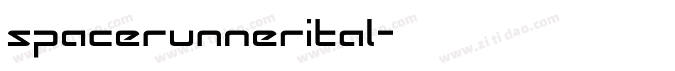 spacerunnerital字体转换