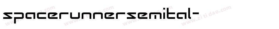 spacerunnersemital字体转换