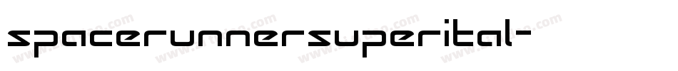 spacerunnersuperital字体转换