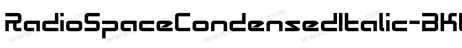 RadioSpaceCondensedItalic-BKW3字体转换