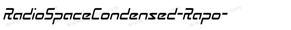 RadioSpaceCondensed-Rapo字体转换