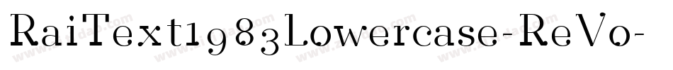 RaiText1983Lowercase-ReVo字体转换