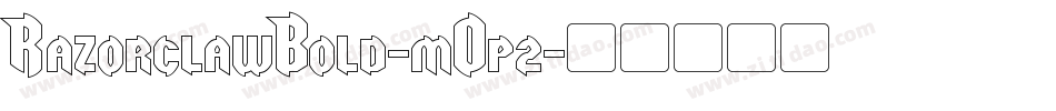 RazorclawBold-mOp2字体转换