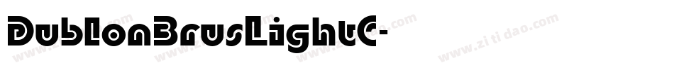 DublonBrusLightC字体转换