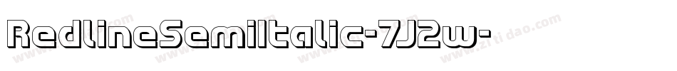 RedlineSemiItalic-7J2w字体转换