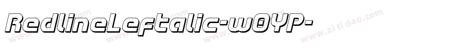 RedlineLeftalic-w0YP字体转换