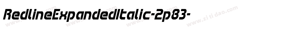 RedlineExpandedItalic-2p83字体转换