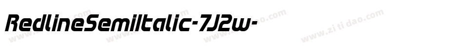 RedlineSemiItalic-7J2w字体转换