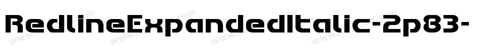 RedlineExpandedItalic-2p83字体转换