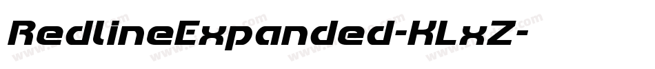 RedlineExpanded-KLxZ字体转换