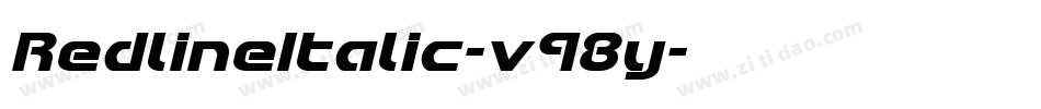 RedlineItalic-v98y字体转换