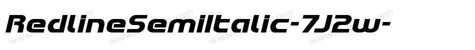 RedlineSemiItalic-7J2w字体转换
