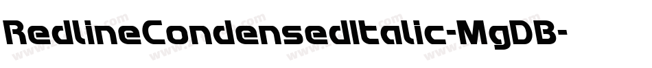 RedlineCondensedItalic-MgDB字体转换