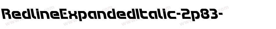 RedlineExpandedItalic-2p83字体转换