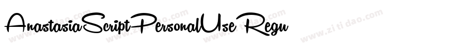 AnastasiaScriptPersonalUseRegular-KDVA字体转换