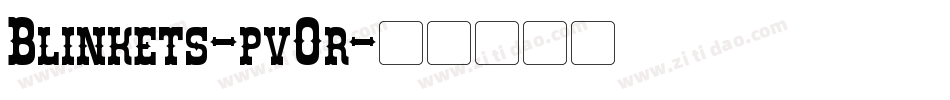 Blinkets-pvOr字体转换
