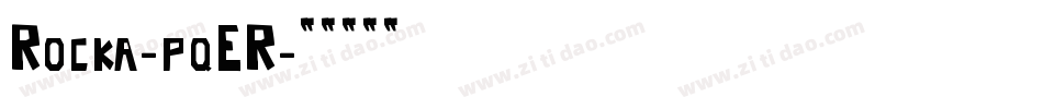 Rocka-pqER字体转换