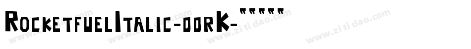 RocketfuelItalic-ddrK字体转换