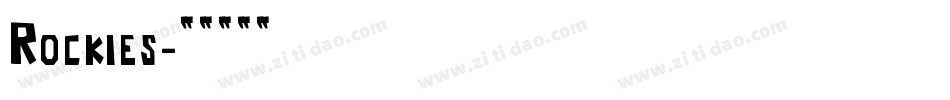 Rockies字体转换