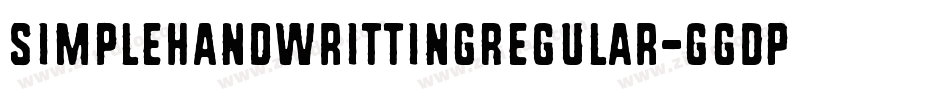 SimplehandwrittingRegular-ggDP字体转换