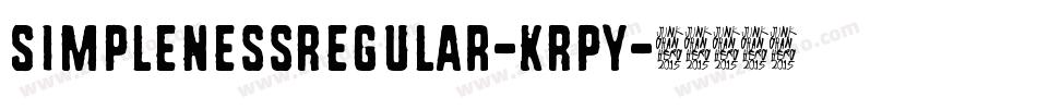 SimplenessRegular-KRpy字体转换