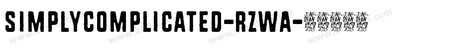 Simplycomplicated-RzwA字体转换