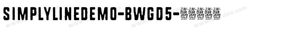 SimplylineDemo-BWGd5字体转换
