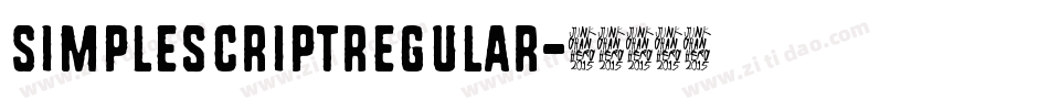 simpleScriptregular字体转换