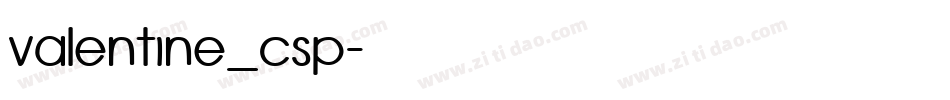 valentine_csp字体转换