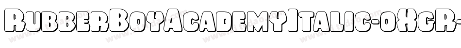 RubberBoyAcademyItalic-0XgR字体转换