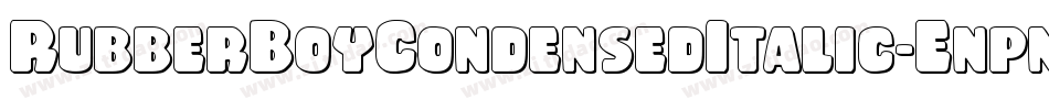 RubberBoyCondensedItalic-Enpn字体转换