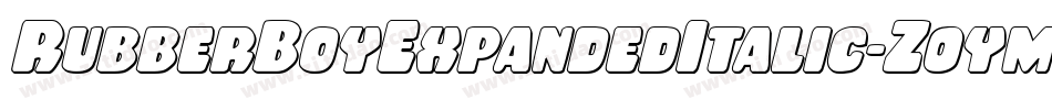 RubberBoyExpandedItalic-Z0ym字体转换