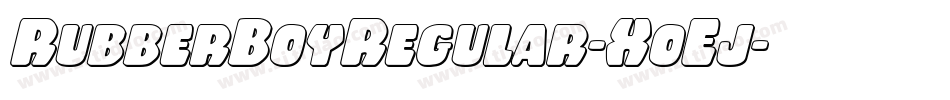 RubberBoyRegular-XoEj字体转换