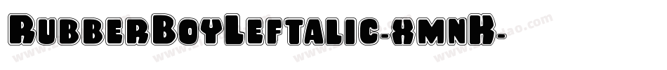 RubberBoyLeftalic-xmnK字体转换